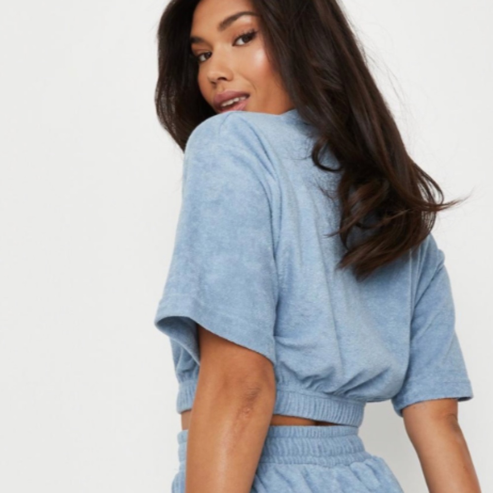 Missguided Blue Towel Co-Ord - Xs